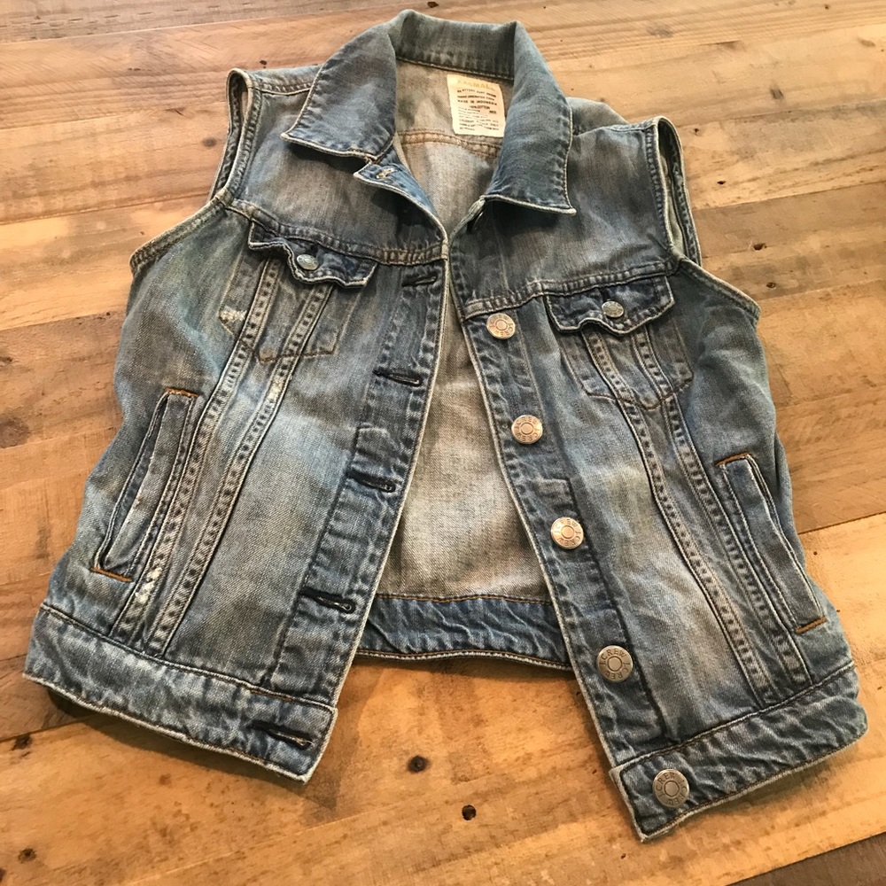 J.Crew Denim/ Jean Vest sz XXS
